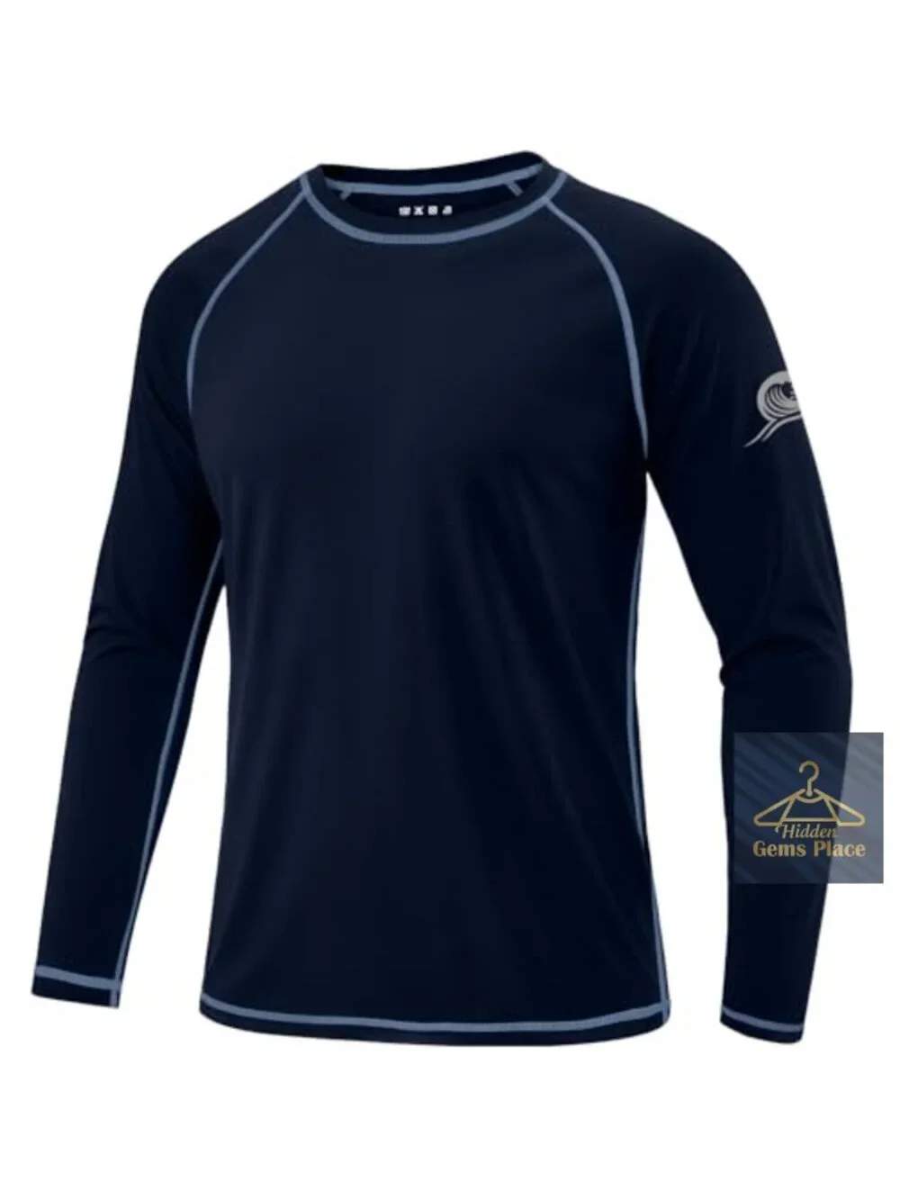 Men's UPF 50+ Long Sleeve Rash Guard UV Sun Protection Swim Shirt